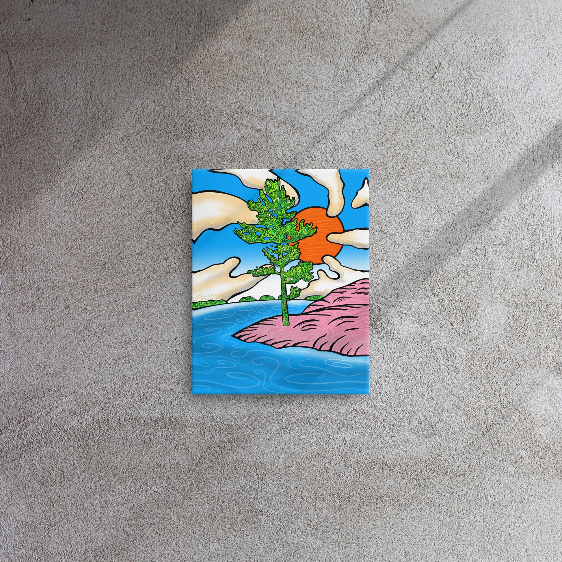 Vibrant Contemplation abstract 11x14 canvas print