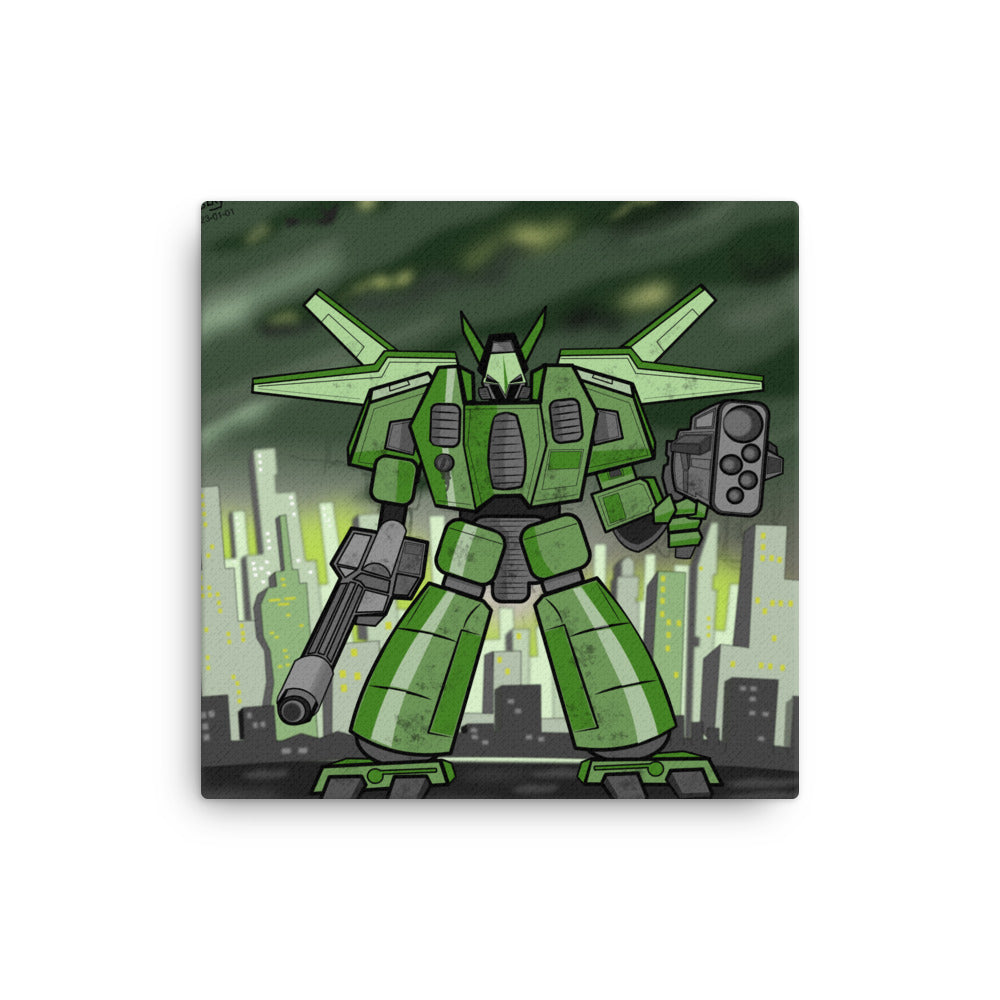 Green Hue Robot Illustration | Canvas -Canadian Inspired