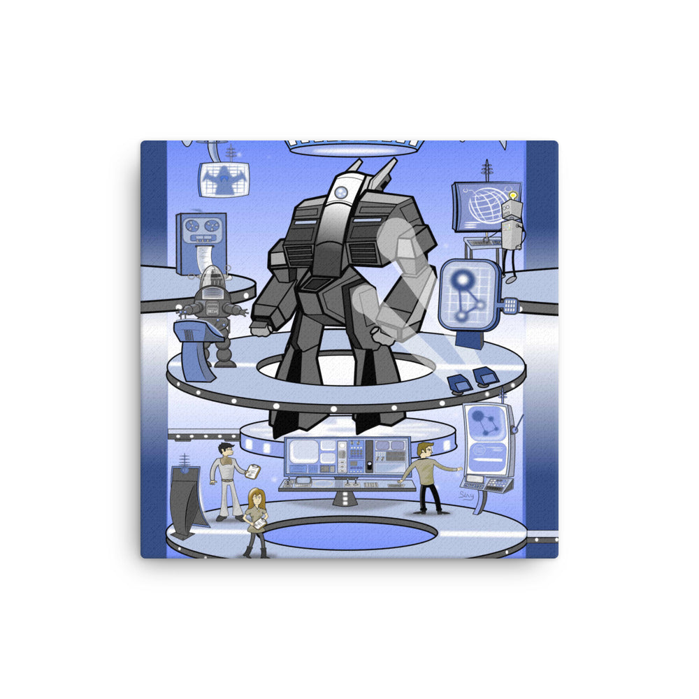 M Ready One Robot Illustration | Canvas -Canadian Inspired