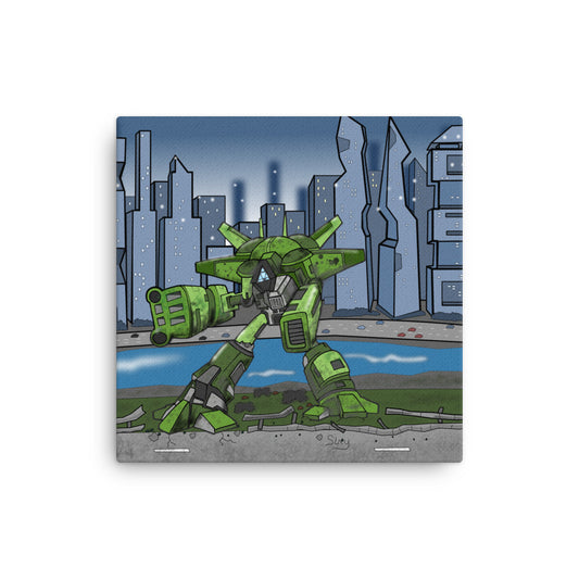 Urban Mekanaut Robot Illustration | Canvas -Canadian Inspired