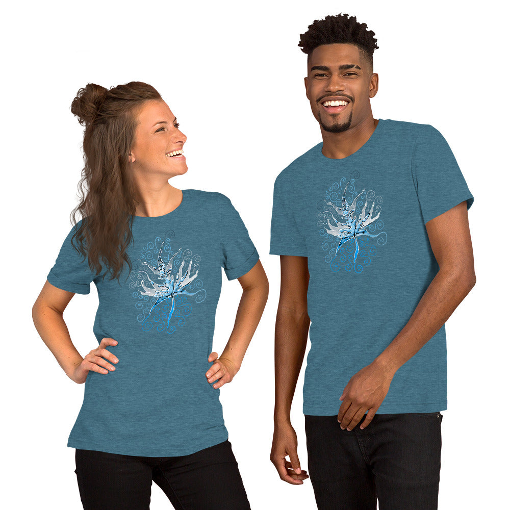 Spiral Blue North - Unisex t-shirt | Trippy Maple Leaf Tees - Cottage Country | SLay Illustrations