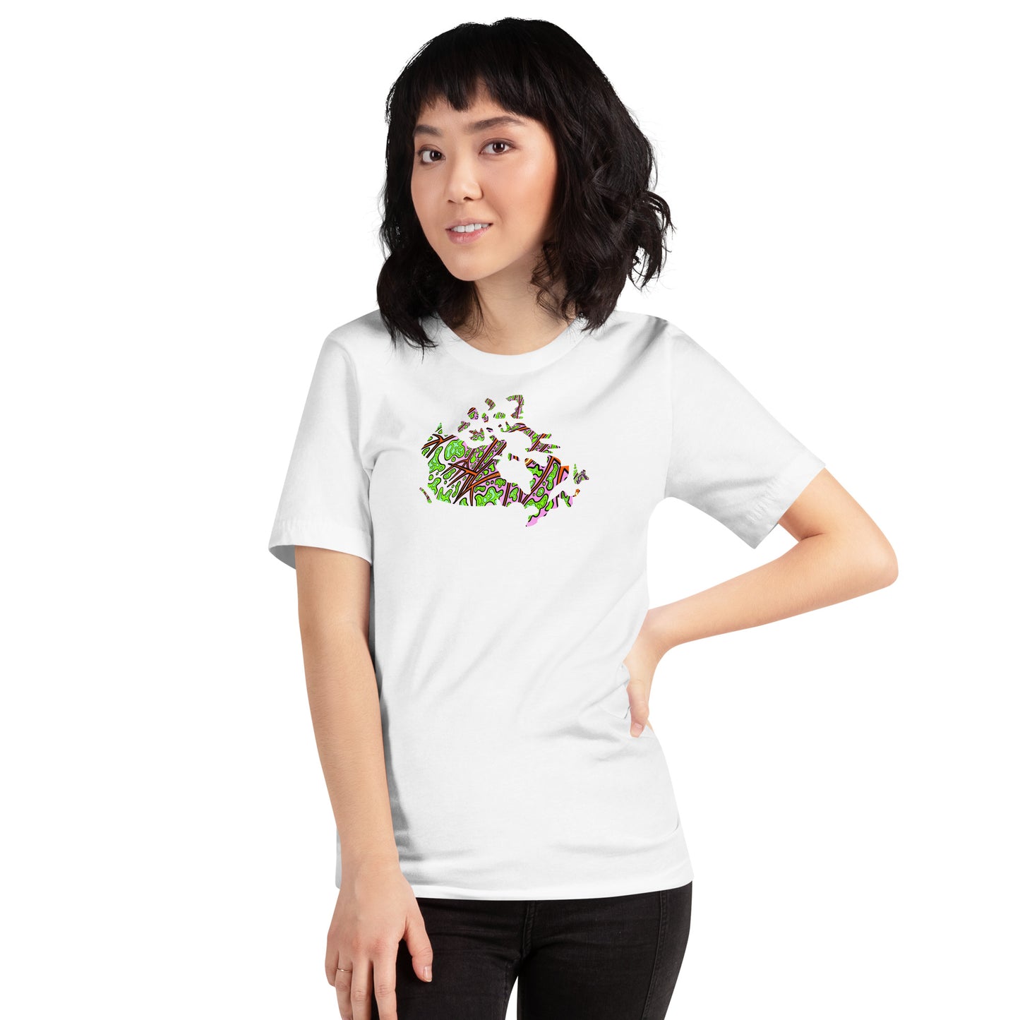 Chippewa Canada Map - Unisex t-shirt | Trippy Maple Leaf Tees - Cottage Country | SLay Illustrations