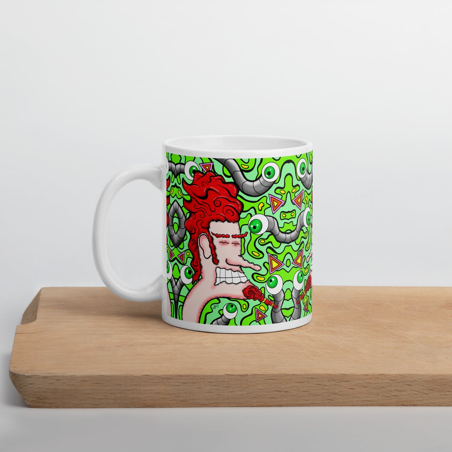 Anxious Adrian Psychedelic Coffee Mug | Groovy Ceramic Cup