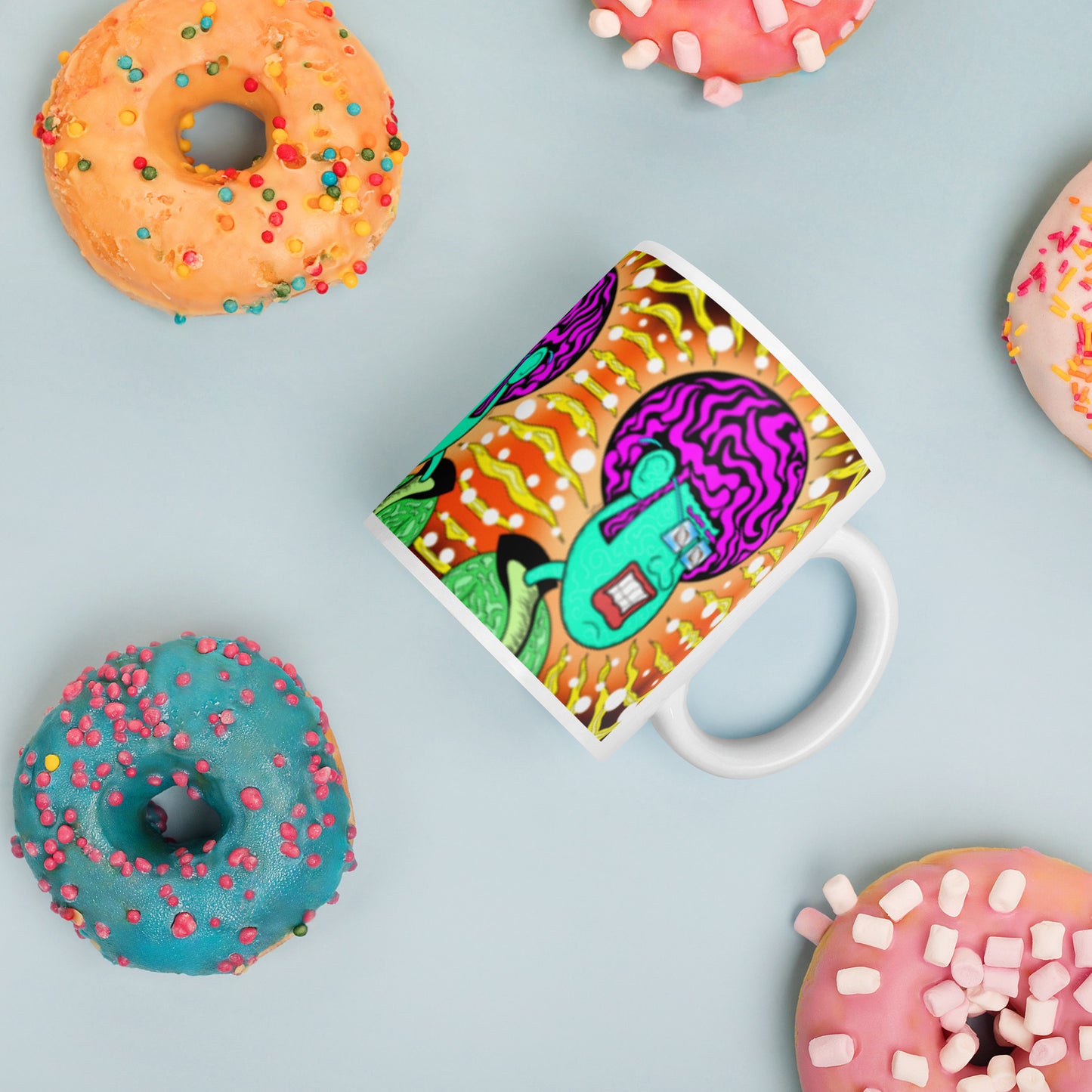Zone Zach Coffee Mug | Psychedelic Retro Drinkware