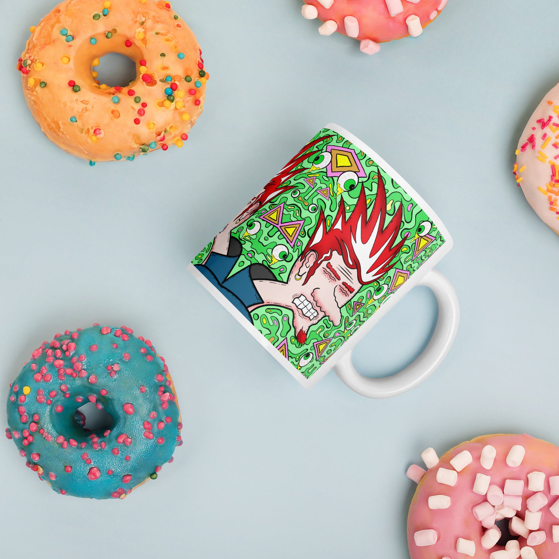 Anxious Andy  Psychedelic Coffee Mug | Trippy Ceramic Mug