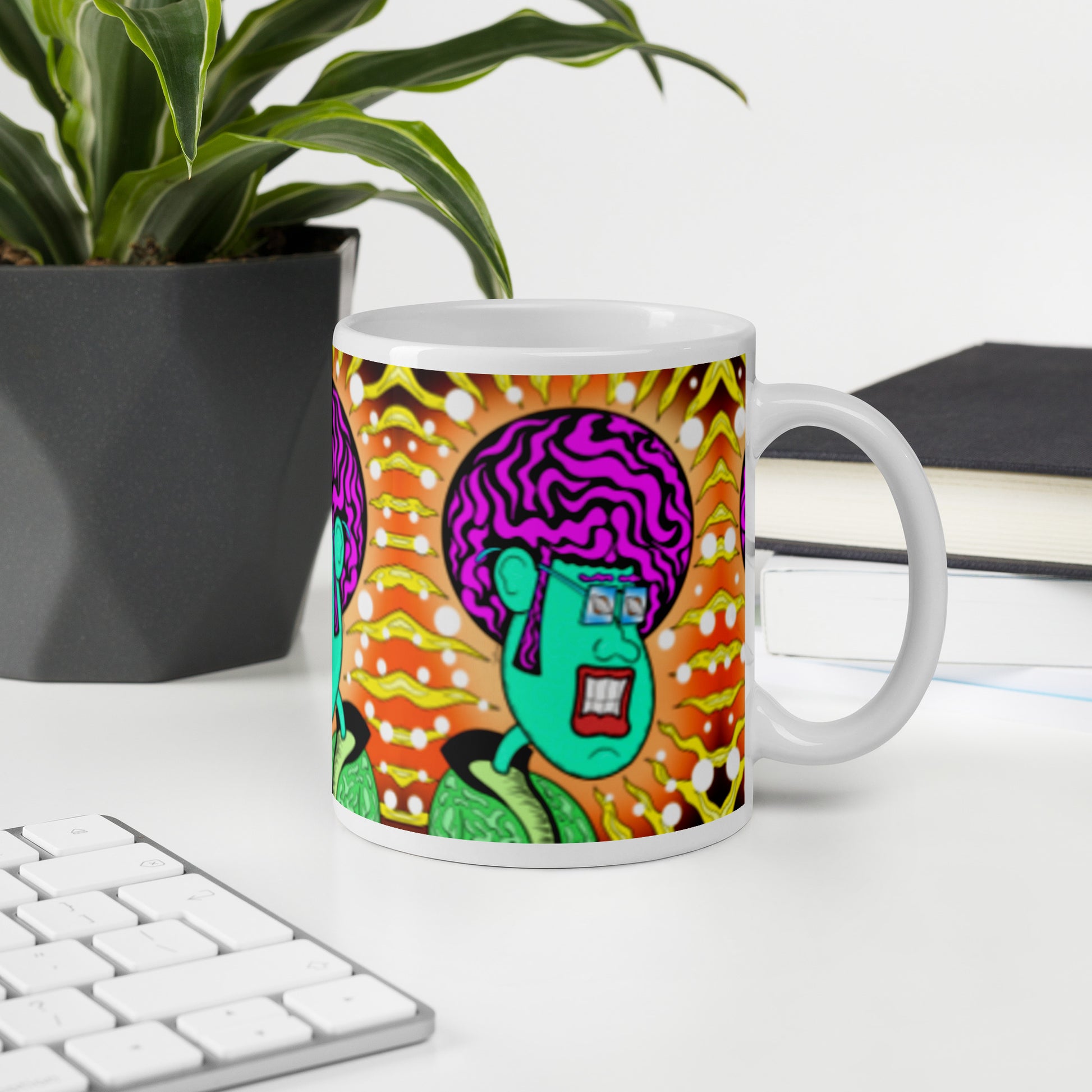 Zone Zach Coffee Mug | Psychedelic Retro Drinkware