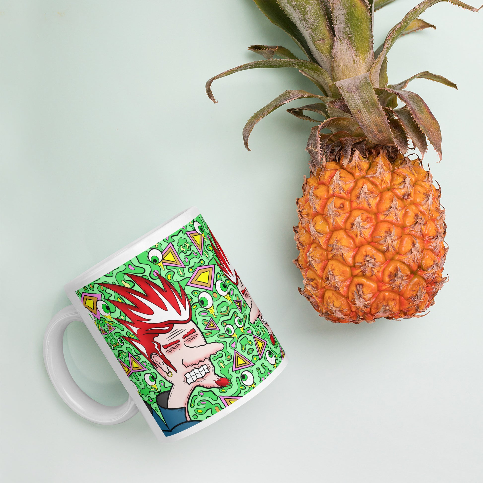 Anxious Andy  Psychedelic Coffee Mug | Trippy Ceramic Mug