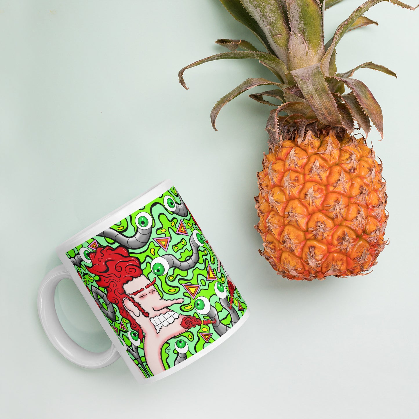 Anxious Adrian Psychedelic Coffee Mug | Groovy Ceramic Cup