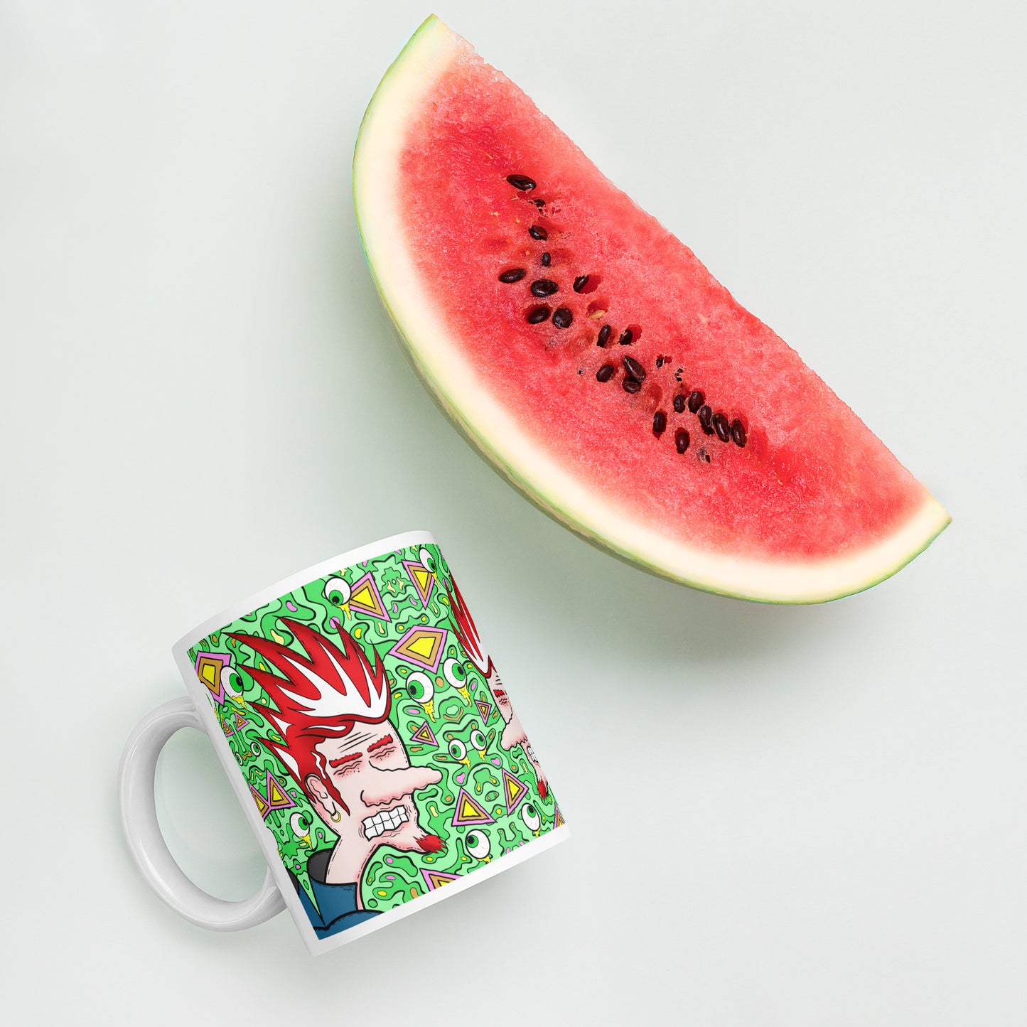 Anxious Andy  Psychedelic Coffee Mug | Trippy Ceramic Mug