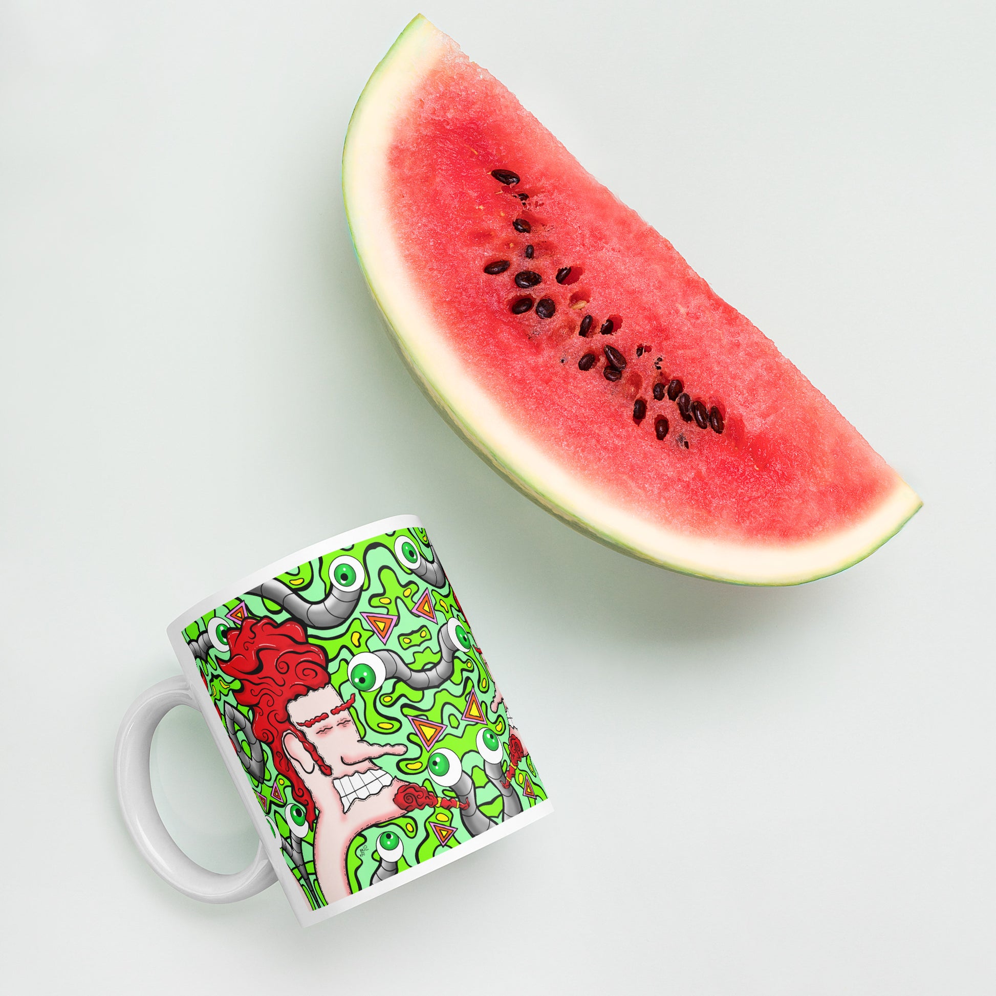 Anxious Adrian Psychedelic Coffee Mug | Groovy Ceramic Cup