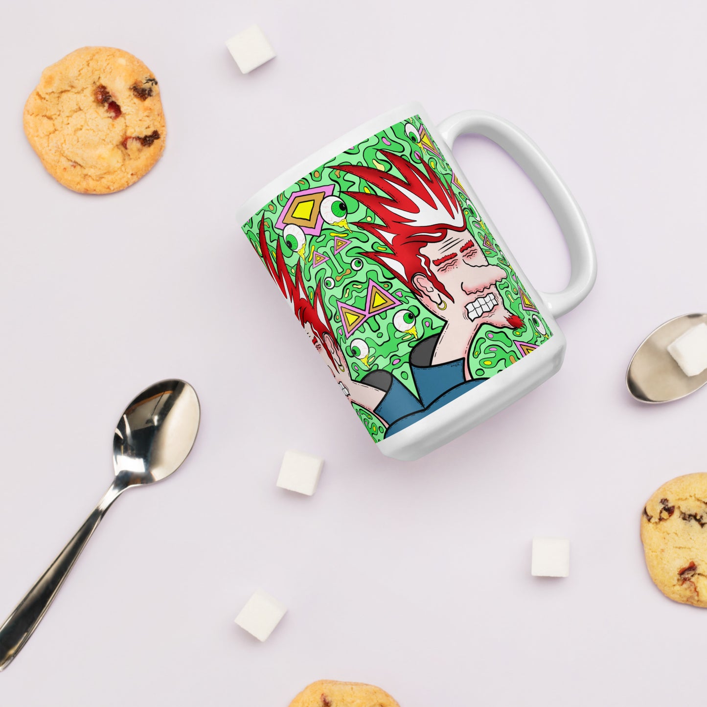 Anxious Andy  Psychedelic Coffee Mug | Trippy Ceramic Mug
