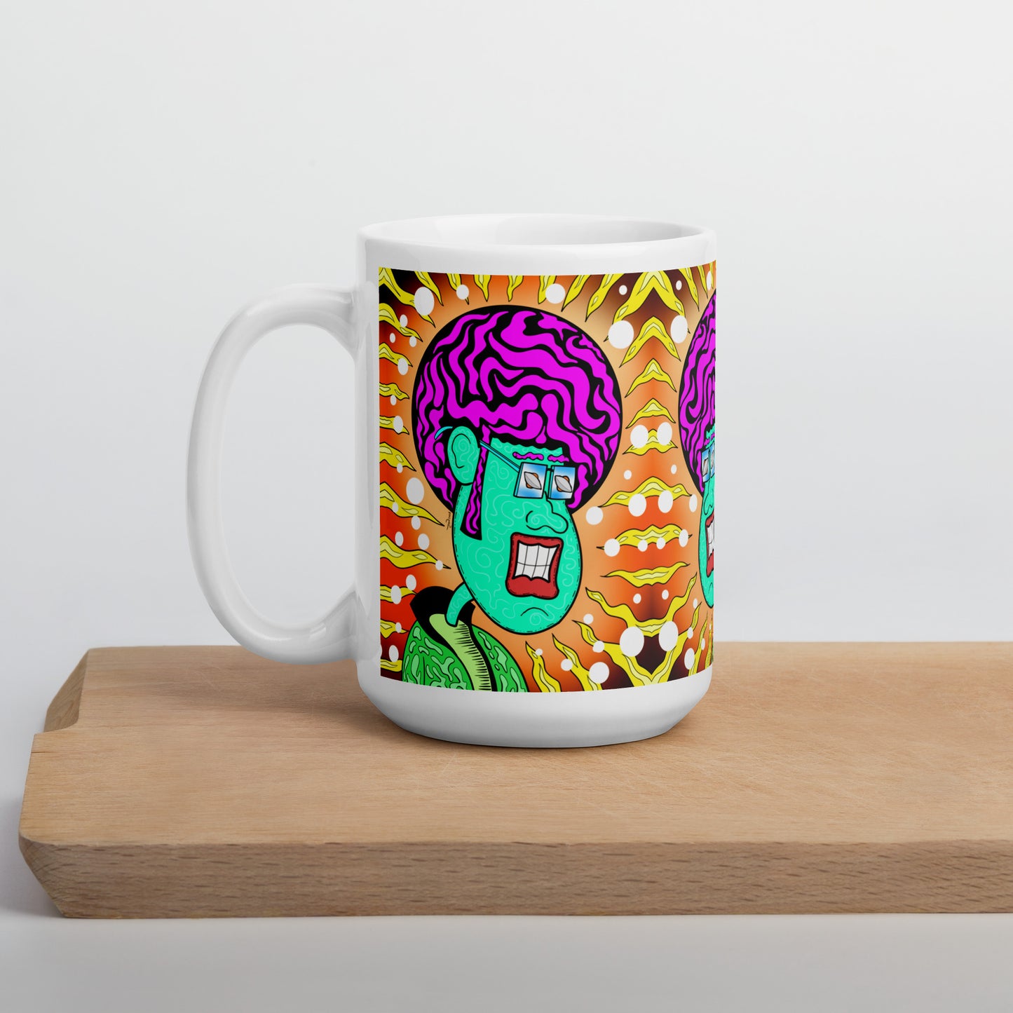 Zone Zach Coffee Mug | Psychedelic Retro Drinkware