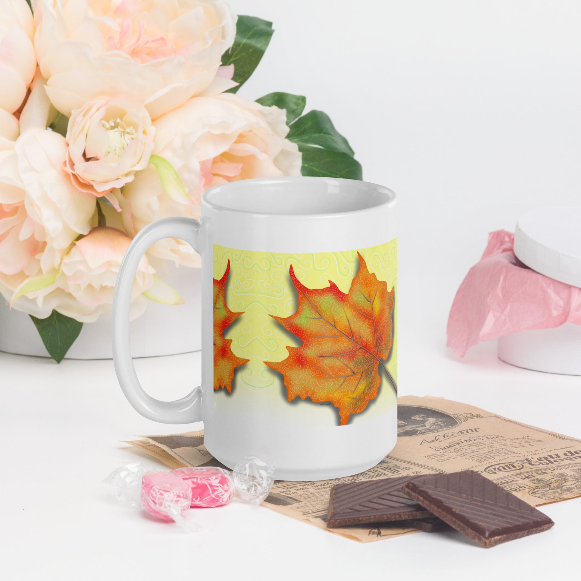 Dazzling Coffee Mug | Canadian Nature Art Mock up