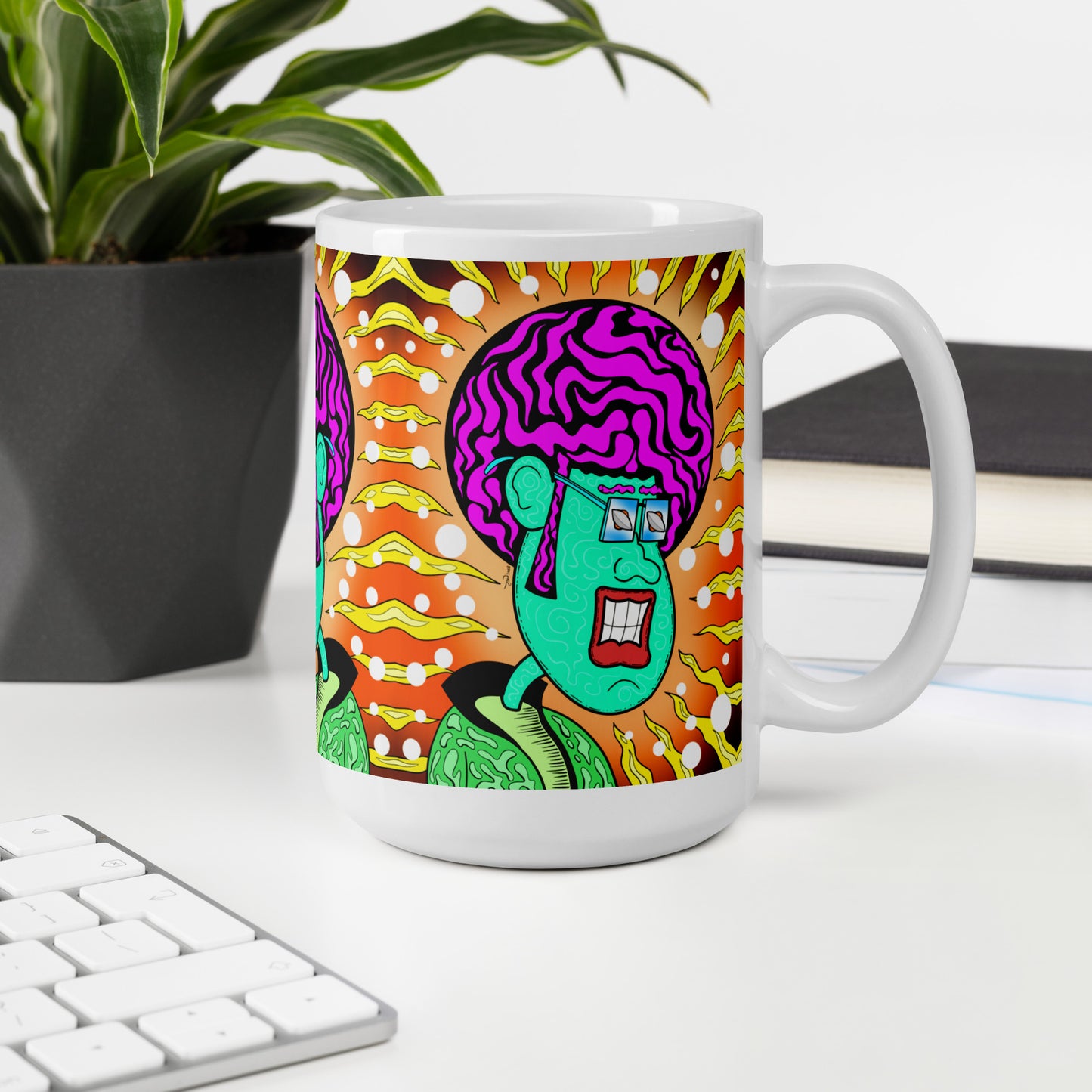 Zone Zach Coffee Mug |Trippy Retro Drinkware