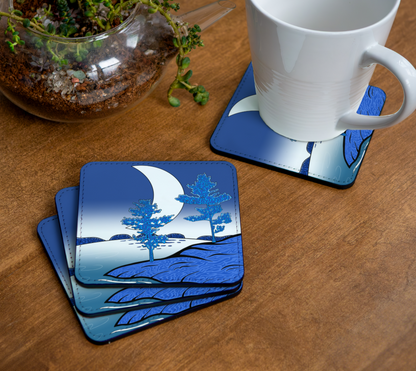 Moon Night  - Drink Coaster