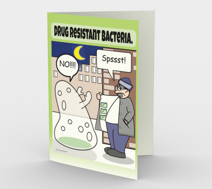 Drug Resistant Bacteria - greeting card