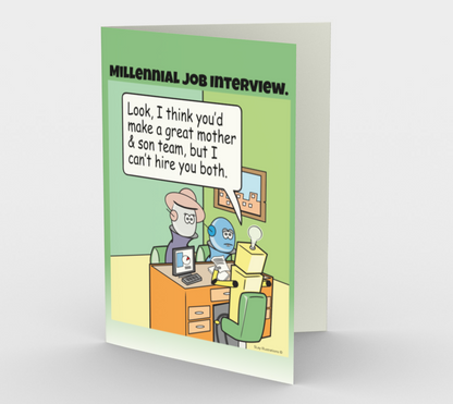 Millennial Job Interview - Greeting Card