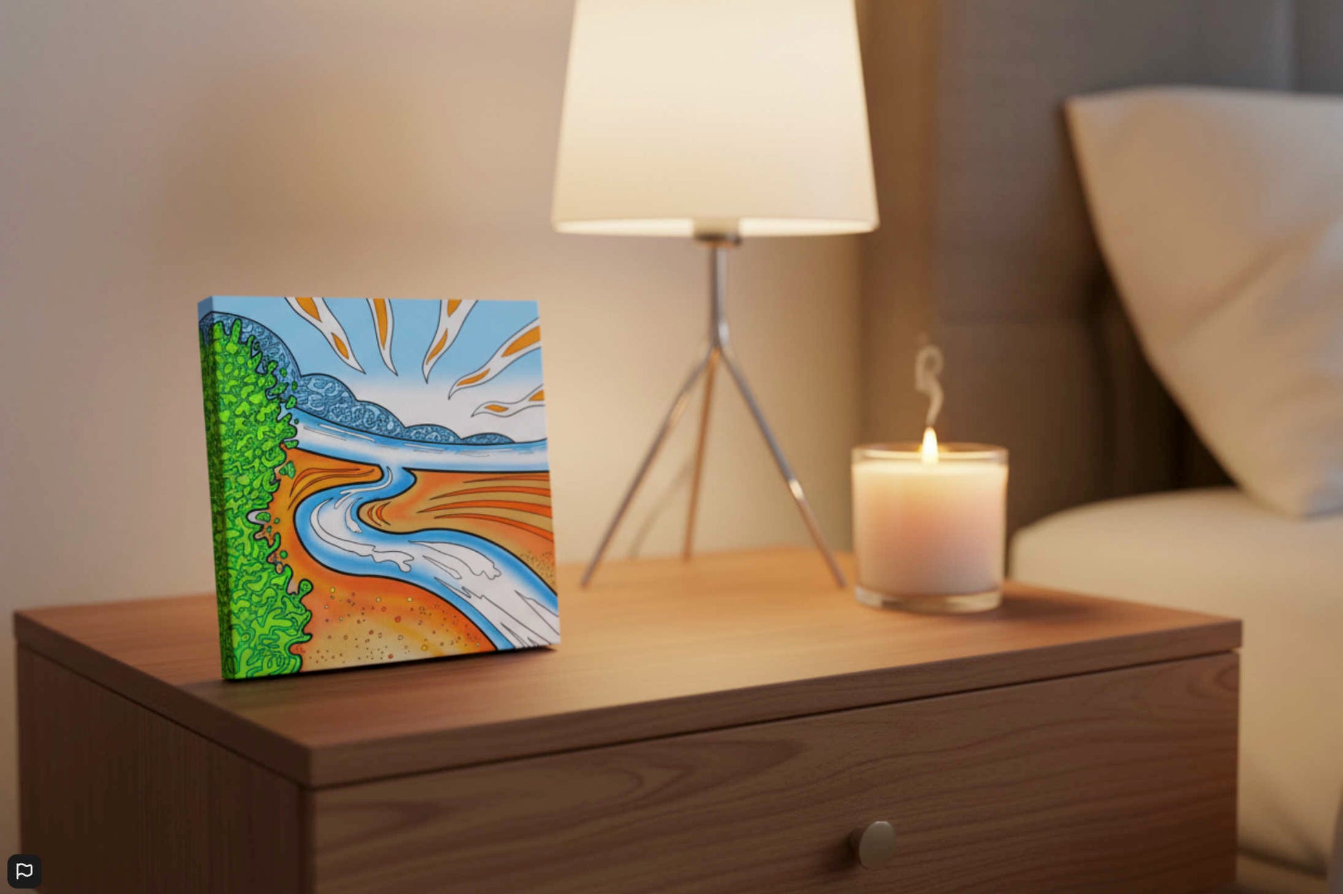 Agawa Bay shoreline canvas - vibrant abstract Lake Superior art from Northern Ontario. Perfect coastal gift for North Shore hikers & Sault Ste. Marie locals.