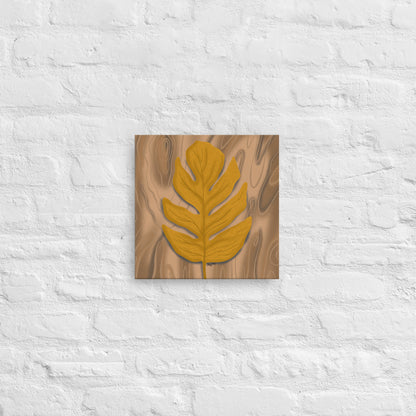 Autumn Leaf Canvas Print in hues of brown