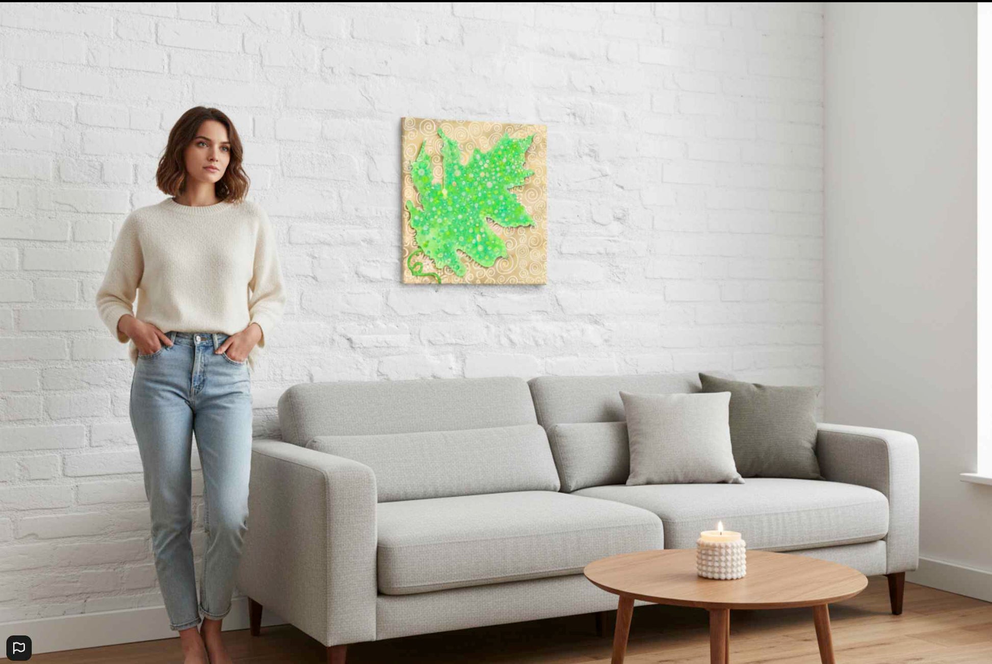 autumn leaf canvas print | Autumn Wall Decor