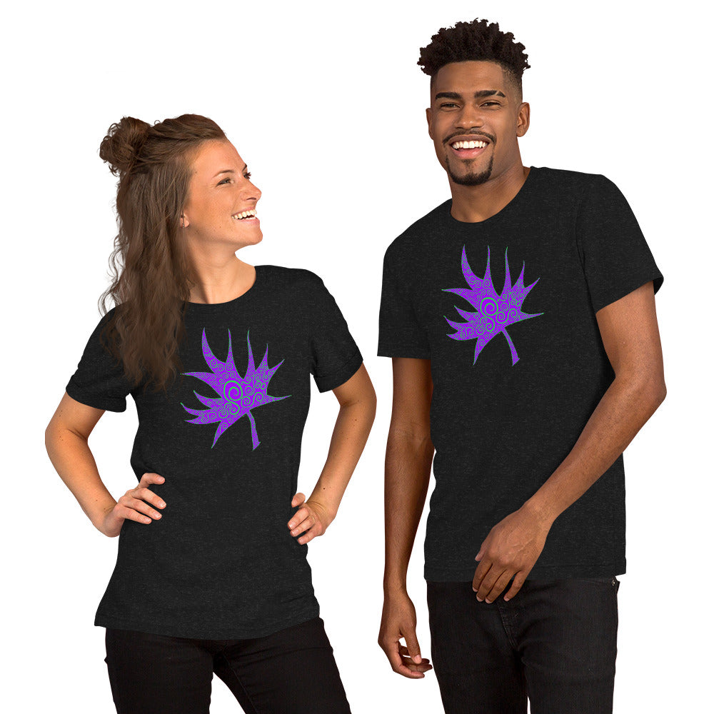 Trippy Purple Maple Leaf T-Shirt Streetwear