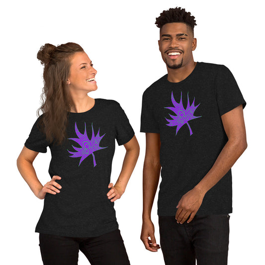 Trippy Purple Maple Leaf T-Shirt Streetwear