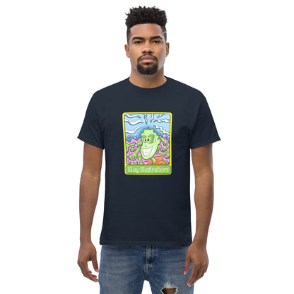 Urban streetwear meets college fashion in our Groovy T-Shirt. Perfect for skate culture enthusiasts and campus style -navy