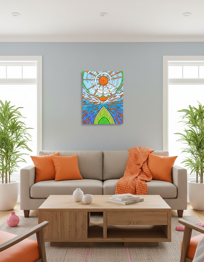 Kayaking on Batchawana - Canvas Print Landscape Wall Art