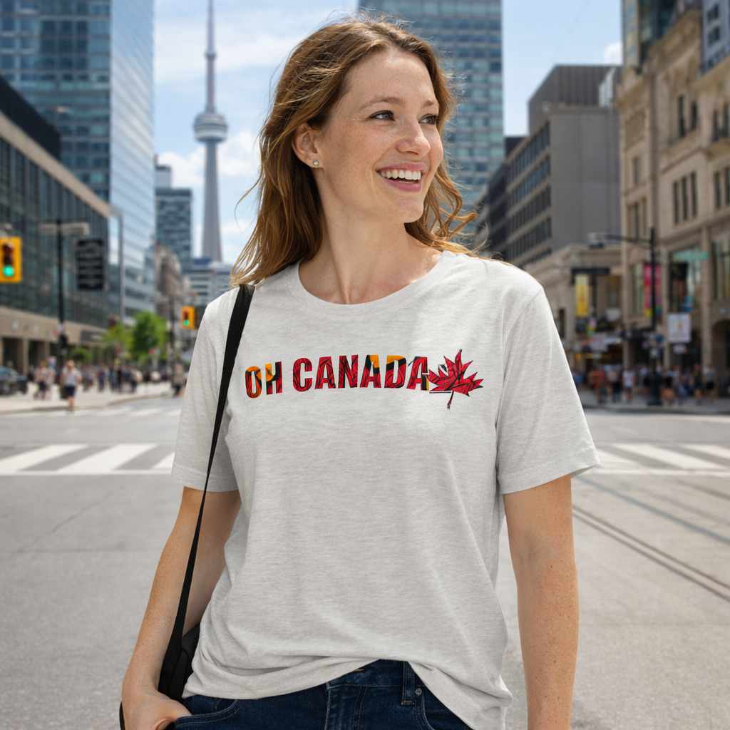 Oh Canada Red Maple T-Shirt - Trippy Canadian Nature Art