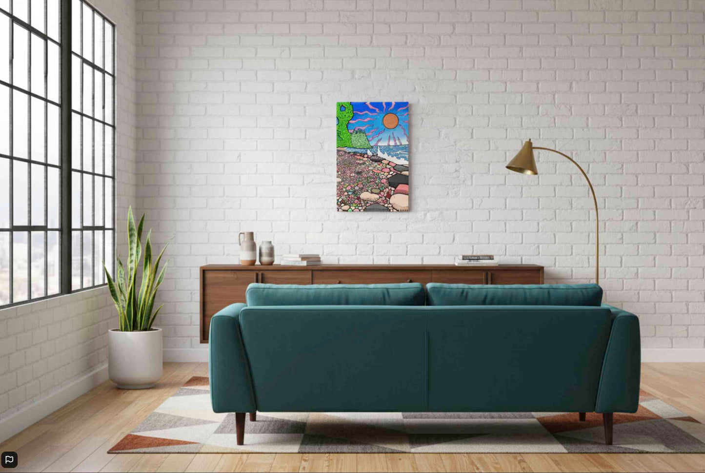 Pancake Sun Illustration 01   Canadian Wall Art Decor
