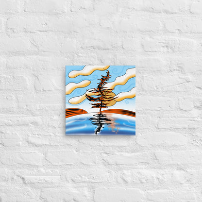 Vibrant canvas print captures summer evenings. Perfect Canadian landscape wall art for nature-inspired decor