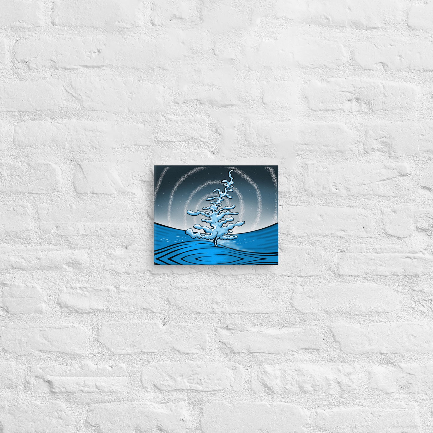 This canvas print features Lake Superior's Milky Way night sky. Perfect cosmic Canadian landscape wall art for serene home decor