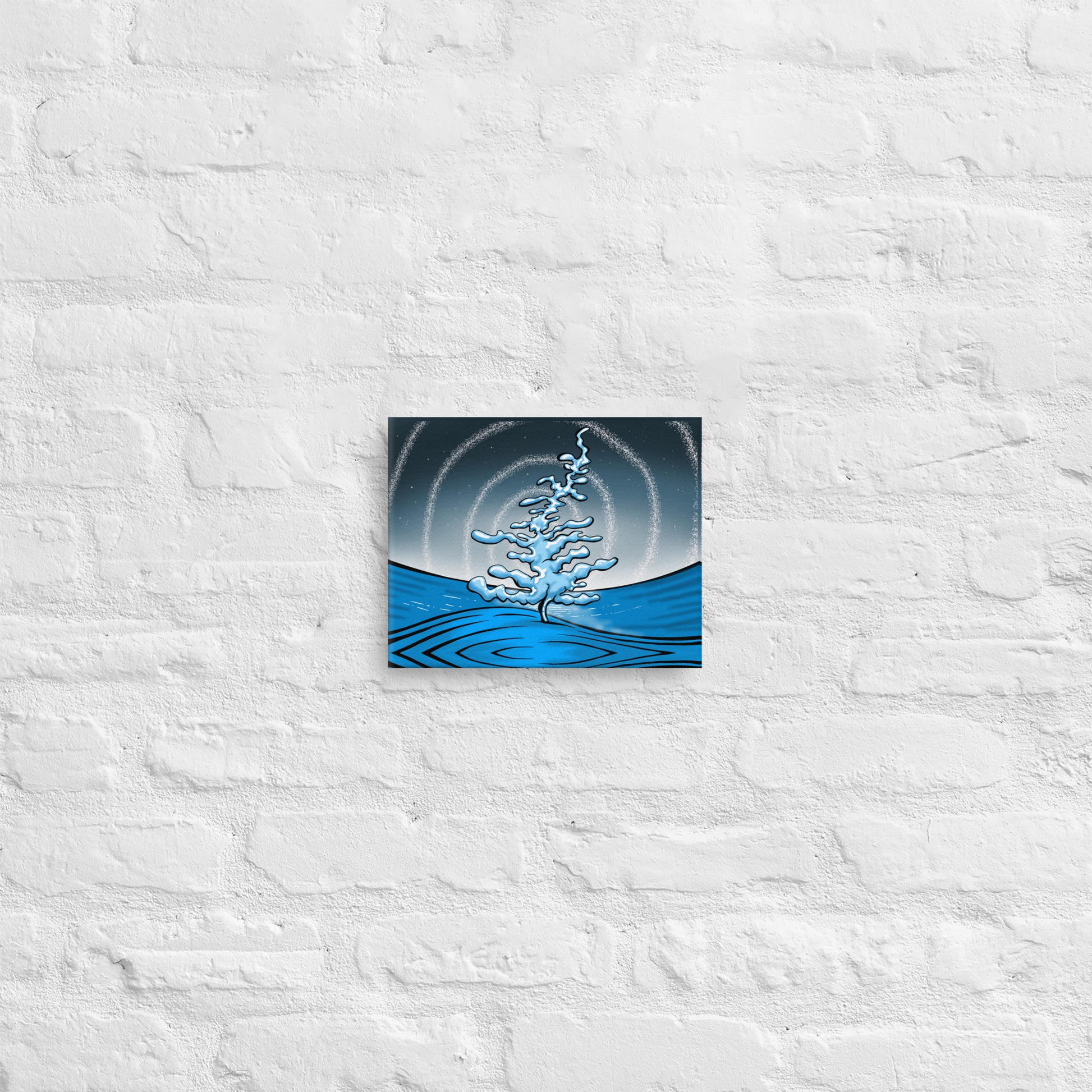 This canvas print features Lake Superior's Milky Way night sky. Perfect cosmic Canadian landscape wall art for serene home decor