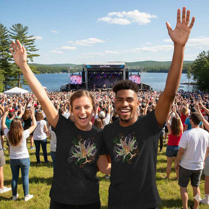 kaleidoscopic maple leaf t-shirt