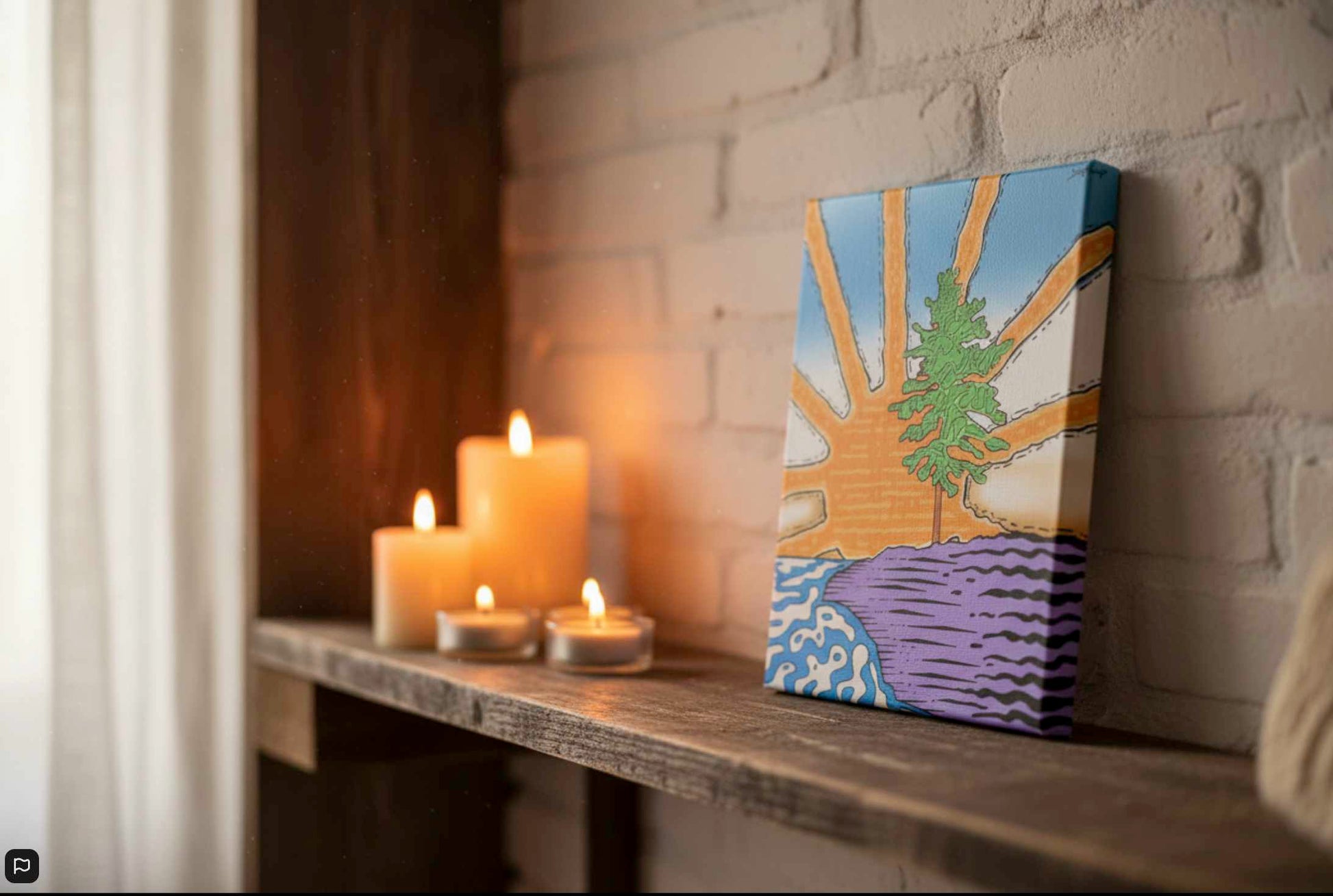 Sundown in Batchawana - dazzling Lake Superior sunset canvas from Batchawana Bay. Northern Ontario gift for golden-hour enthusiasts
