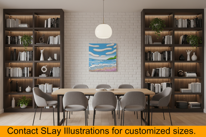 Superior Coast canvas print - psychedelic Lake Superior gifting idea for cottage lovers, trippy contemporary Canadian art