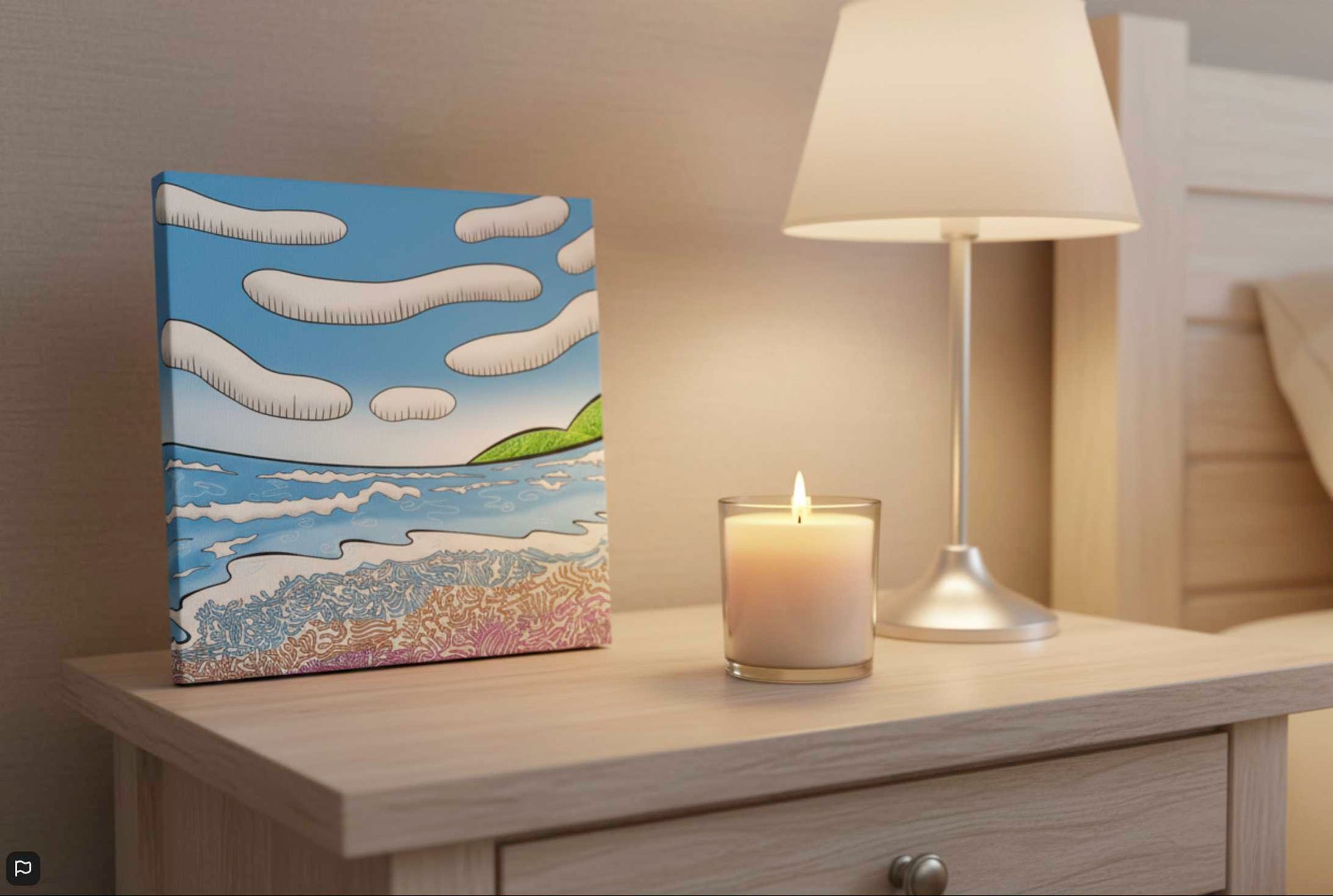 Lake Superior coastal canvas - bold Alona Bay eastern shore art north of Sault Ste. Marie. Contemporary Canadian landscape gift
