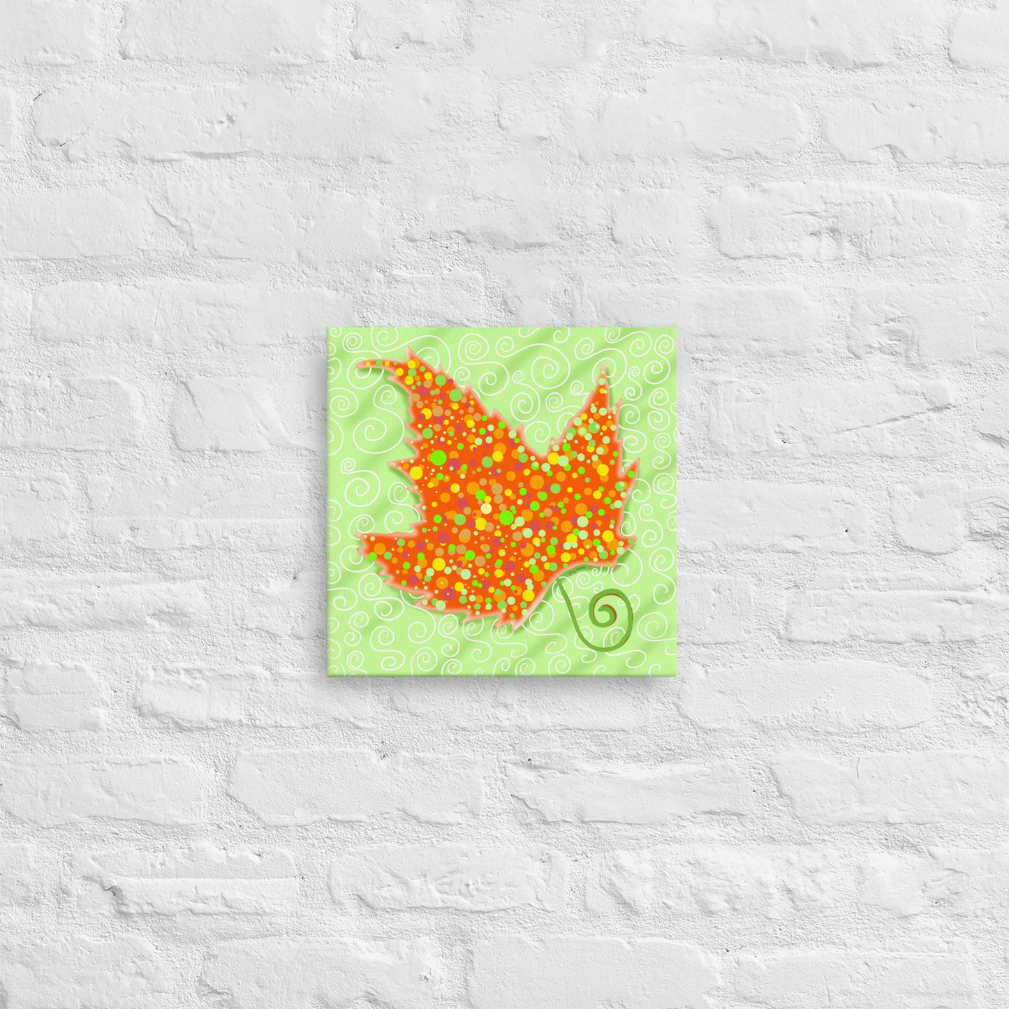 Magnificent Oak Canvas Print Autumn Illustration Wall Art