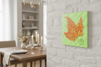 Magnificent Oak Canvas Print Autumn Illustration Wall Art