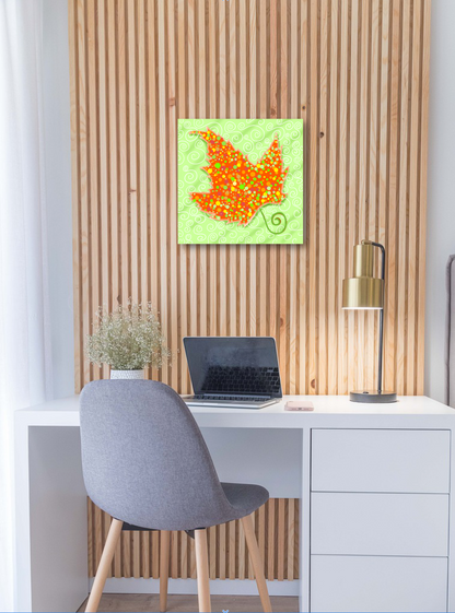 Magnificent Oak Canvas Print Autumn Illustration Wall Art