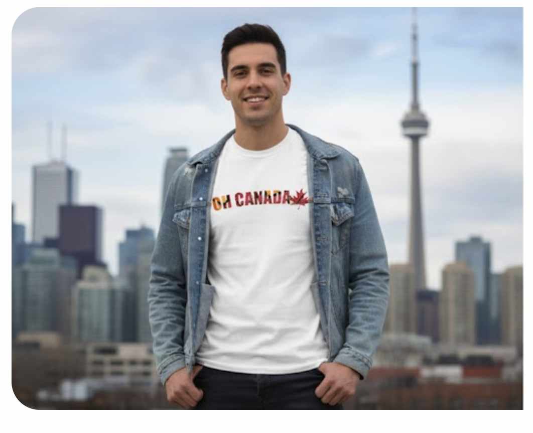 Oh Canada Red Maple T-Shirt - Trippy Canadian Nature Art