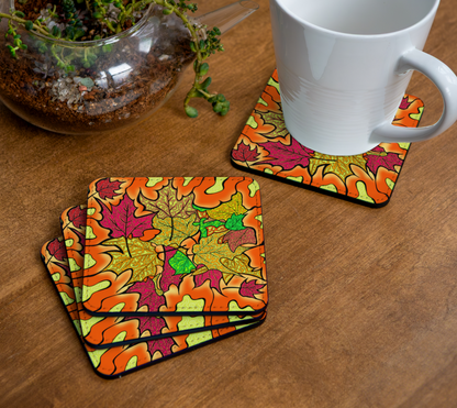 Haliburton Leaves  - Drink Coaster