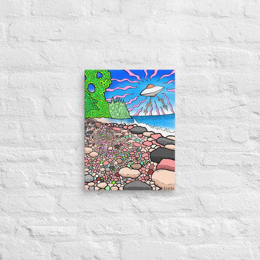 Pancake UFO - Canvas Print Surreal Wall Art
