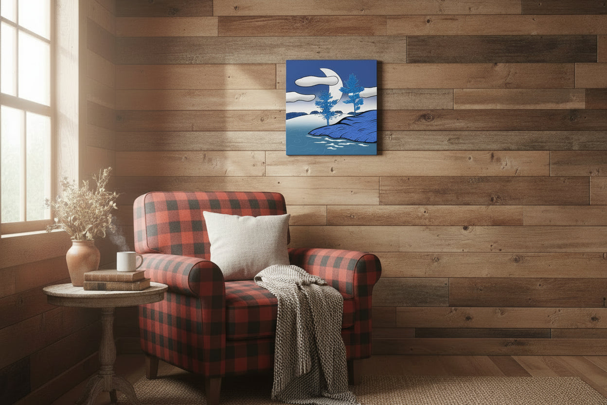 Moon Night 02 - Canvas Print  | Canadian Landscape Wall Art Decor