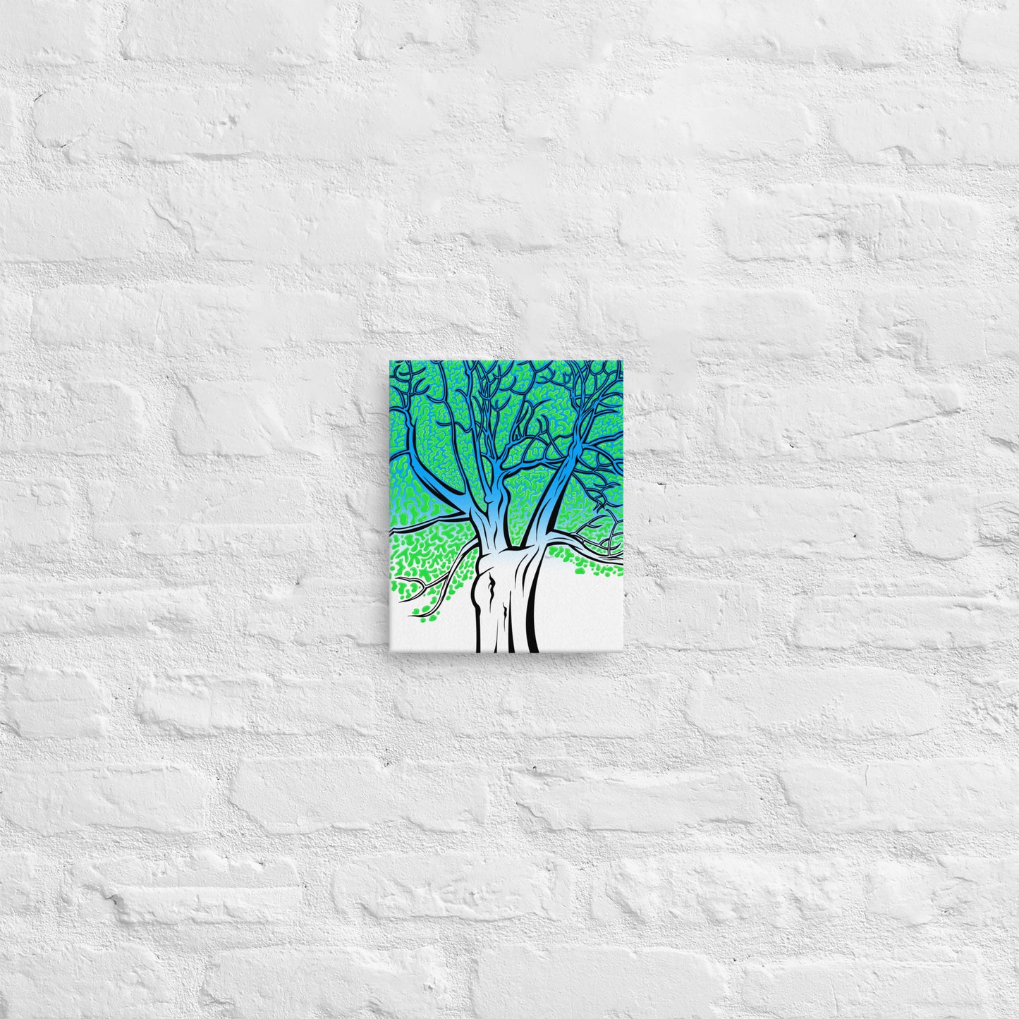 Infinite Branches canvas - psychedelic tree art from Northern Ontario. Lake Superior nature gift for cottage & modern home decor