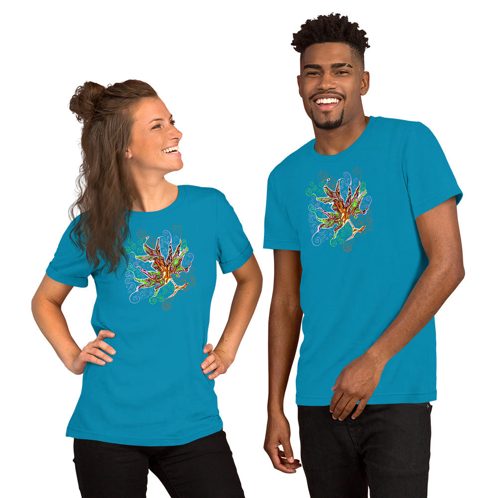 kaleidoscopic maple leaf t-shirt