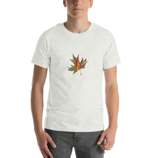 Trippy Maple Leaf - orange/green/yellow - Ash T Shirt