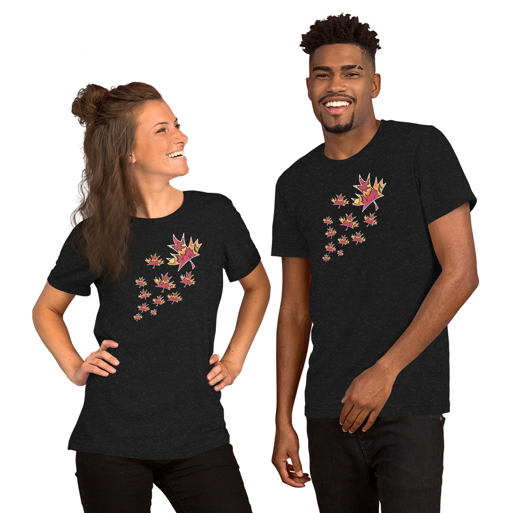 Soaring red Maple - Unisex t-shirt | Trippy Maple Leaf Tees - Cottage Country | SLay Illustrations