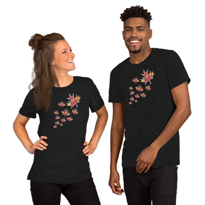Soaring red Maple - Unisex t-shirt | Trippy Maple Leaf Tees - Cottage Country | SLay Illustrations