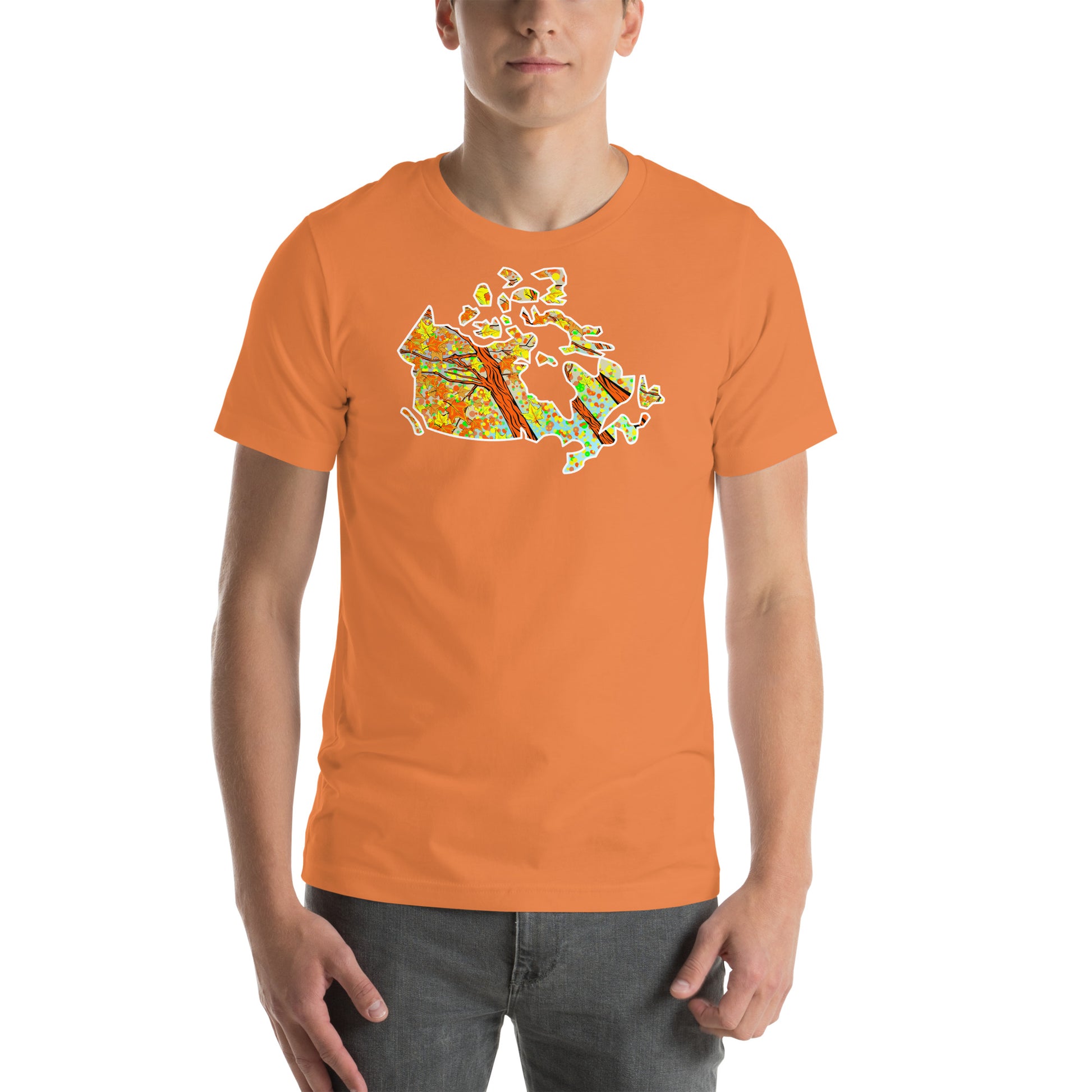 Autumn Map of Canada - Unisex t-shirt 